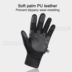 Gants de moto d'hiver pour l'extérieur, gants de moto d'hiver pour l'extérieur, écran tactile, gants de sport chauds pour femmes et hommes, antidérapants, imperméables - Product Image 6