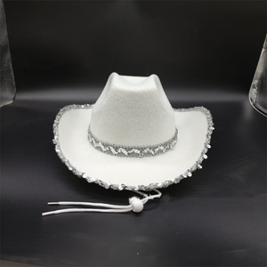 2024 New Arrival <span class=keywords><strong>Sequins</strong></span> Phụ Nữ Màu Hồng Mũ Cao Bồi Texas Bán Buôn Cowgirl <span class=keywords><strong>Hat</strong></span> Cho Disco Đảng Halloween Lễ Hội - Product Image 6