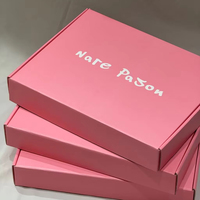 Cajas de Embalaje para Ropa de Color Rosa, Venta Directa de Fábrica, con Laminación y Esponja, Cajas de Envío con Forro y Logotipo Personalizado