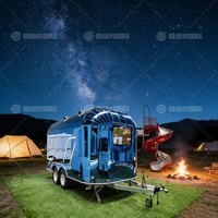 Fourgonnette alimentaire mobile multifonctionnelle en acier inoxydable pour extérieur, avec four à pizza intégré et équipement de cuisson complet pour snacks et frites, résistant à la rouille