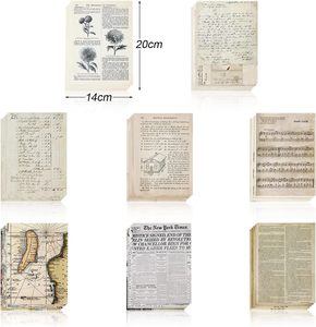 Papel de álbum de recortes hecho a mano Vintage, hoja de periódico de revista de matemáticas, papel Kraft para fondo de decoupage de álbum de recortes - Product Image 2