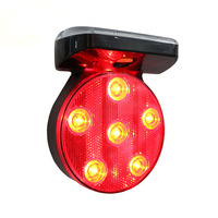 Balise solaire à base magnétique puissante avec 6 LED, réflecteur prismatique haute intensité pour la sécurité routière, indice de protection IP66, équipement lourd