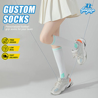 Nouvelles chaussettes de compression athlétiques professionnelles, respirantes, montantes jusqu'au genou, chaussettes de compression fantaisie pour la course à pied, le badminton, le sport