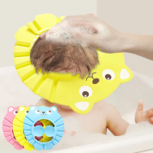 Chapeau de douche imperméable EVa de dessin animé avec protecteur d'oreille pour les produits de bain de cheveux de lavage de bébé d'enfants - Product Image 5