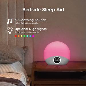 Máquina de Ruido Blanco HiFiD con Despertador Simulador de Amanecer, 30 Sonidos Relajantes, Luz Nocturna de 8 Colores con Brillo Regulable y Temporizador de Sueño - Product Image 4