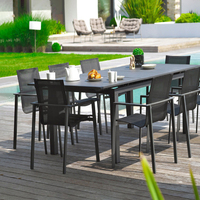 Table rétractable en alliage d'aluminium noir de qualité supérieure à bas prix en gros pour parc