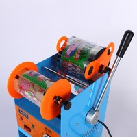 Machine de scellage de gobelets semi-automatique électrique haute vitesse, garantie 1 an, pour restaurants, pâtisseries, cafés, sachets en papier