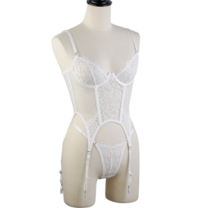 2024nuovo Design donna moda <span class=keywords><strong>corsetto</strong></span> <span class=keywords><strong>reggiseno</strong></span> e slip set vedo attraverso ricami Sexy pizzo da donna Lingerie - Product Image 5