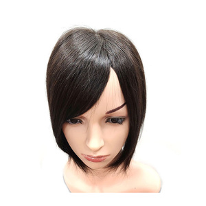 Perruque coréenne Cosmo en cheveux humains de qualité supérieure (20x18) - 10 pouces, lisse et soyeuse, aspect naturel, pour usage professionnel en salon - Product Image 5