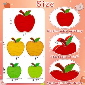 ป้าย<span class=keywords><strong>ไม้</strong></span>รูปแอปเปิ้ลลาย Back to School สำหรับตกแต่งถาดหลายชั้นสไตล์เรโทร วันเปิดเทอม สัปดาห์ขอบคุณคุณครู ของตกแต่งฤดูใบ<span class=keywords><strong>ไม้</strong></span>ร่วง - Product Image 4