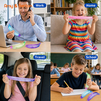Jouets sensoriels anti-stress en forme de banane, transparents et scintillants, pour soulager l'anxiété des enfants, cadeaux en vrac pour fêtes