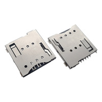 Connecteur de carte Micro SIM TETULL de type Push-Push 7P (6+1P) SMT avec interrupteur de détection de carte