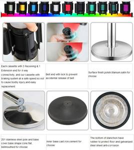 فندق/مطعم/مطار/عام/متحف/مول/إمدادات حركة المرور حاجز السيطرة على الحشود الألومنيوم - Product Image 4