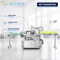 Machine d'étiquetage automatique électrique à colle thermofusible pour bouteilles carrées (détergent liquide et eau minérale)