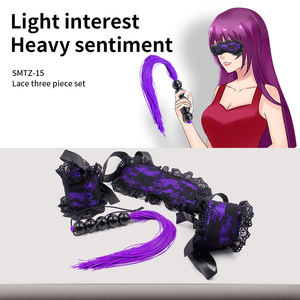 Kit de Bondage de Encaje para Adultos, Restricción con Esposas, Antifaz, Látigo, Collar y Pala para Parejas y Mujeres - Product Image 2