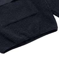Sweat à capuche tendance pour homme, personnalisé par le fabricant, de haute qualité, en molleton épais bleu marine, à demi-zip, coupe ample et décontractée