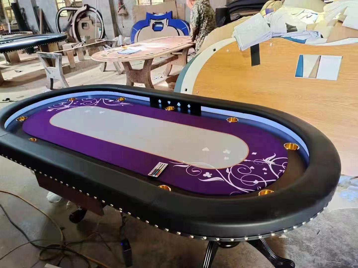 高級ポーカーテーブル 品質保証 豪華高級ポーカーテーブル、防火フェルト 240*120cm
