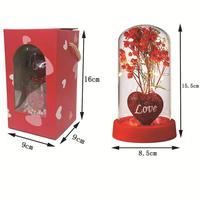 Liefdeshart Sterrenbloem Acryl Lichtgevende Ornament Romantisch Cadeau voor Valentijnsdag Moederdag Huis Bureaudecoratie