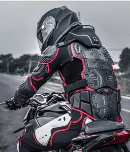 摩托车防弹衣塑料防护工作服服装运动骑行运动衫护甲带颈托