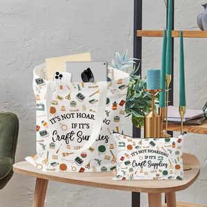 Set di Borse in Tela per Artigiani - Non <span class=keywords><strong>è</strong></span> lo spiluzzamento <span class=keywords><strong>se</strong></span> si tratta di borse tote in tela per il fai da te, pochette per il trucco, borse riutilizzabili per la spesa, regalo - Product Image 2