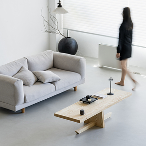 Table basse carrée en bois massif de frêne blanc, style Wabi-Sabi, pour salon, usage domestique, idéale pour les petits espaces - Product Image 5