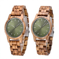 Montre en bois vintage avec design à trois aiguilles, bracelet de 16 mm, mouvement à quartz (MIYOTA), affichage unisexe, luxe
