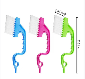 Cepillo de limpieza para el hogar 2 en 1 con cepillo para huecos de ventanas y pala de boca plana, artículos útiles para cocina, baño, inodoro, herramientas y suministros para el hogar - Product Image 1