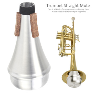 Sourdine droite pour <span class=keywords><strong>trompette</strong></span> en alliage d'aluminium argenté, accessoire d'entraînement pour instrument <span class=keywords><strong>de</strong></span> musique - Product Image 2