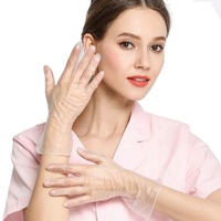 Gants jetables imperméables en vinyle fin sans poudre de qualité alimentaire