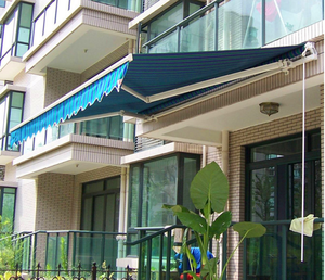 Parasol électrique télescopique et pliable à ouverture automatique, résistant au vent et aux UV, pour balcon moderne, villa, <span class=keywords><strong>toit</strong></span> en bord <span class=keywords><strong>de</strong></span> mer et cour. - Product Image 3