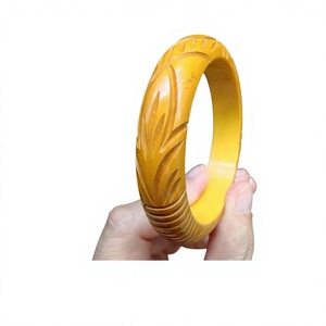 Fashionable Romantic Flower Pattern Carved Resin <b>Bangles</b> <b>Bracelets</b> Pink and Blue Handmade Acrylic Unisex Jewelry Gifts Parties - Product Image 6