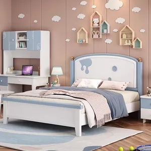आधुनिक डिजाइन राजकुमारी बिस्तर पर्यावरण के अनुकूल बच्चों के बेडरूम फर्नीचर