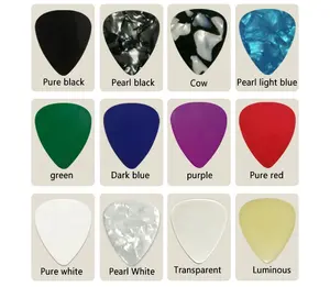 Acoustic Guitar Pickups 0.46Mm 0.71Mm 0.96Mm 1.0Mm 1.2Mm Celluloid Material Custom Image Oem Guitar Pick Guitar Accessories