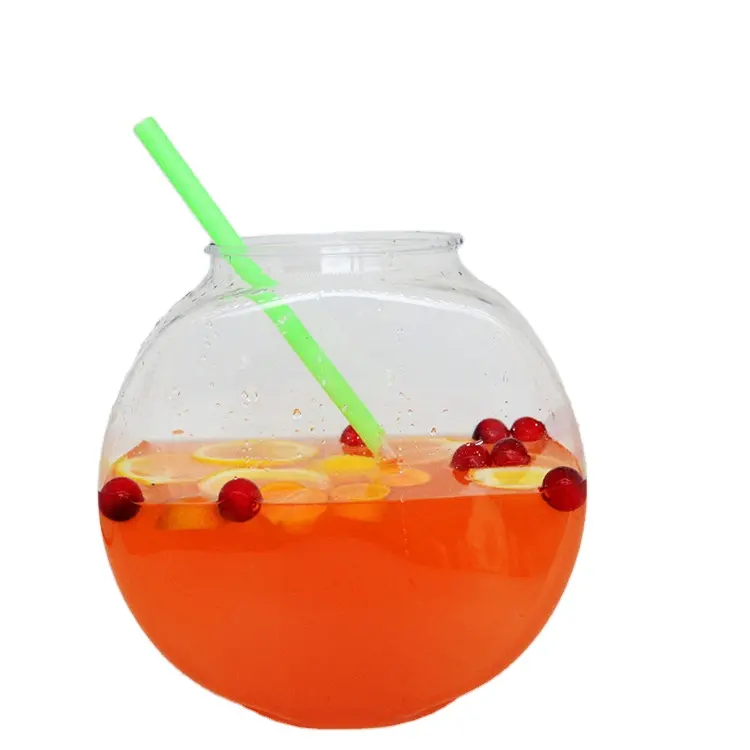 ड्रम मछली कटोरा प्लास्टिक पेय Fishbowl Fishbowls पीने प्लास्टिक ड्रम 16oz 40oz 50oz 60oz 0.8L1.2L1500ml 1.5L 1.8L 60oz 4.4L