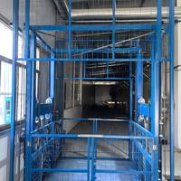 Plateforme élévatrice hydraulique verticale pour marchandises, élévateur de fret d'entrepôt, rail de guidage
