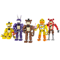 FNAF peluches en peluche freddy foxy chiffres blocs de construction ensembles kits de bricolage MOC briques ensemble enfants jouets moule roi MOC1266-MOC1415