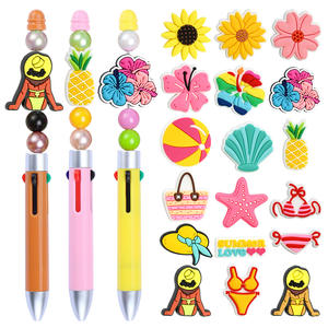 La nouvelle série d'été mignonne de dessin animé <span class=keywords><strong>est</strong></span> à la fois belle à la mode c'<span class=keywords><strong>est</strong></span> un accessoire de stylo à bille de bricolage fait de matériel de PVC - Product Image 1