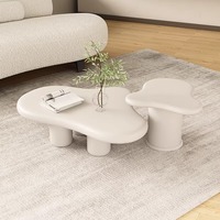 Ensemble de tables basses modernes et créatives de style nordique, nuage blanc, design, salon, appartement, petite table d'appoint