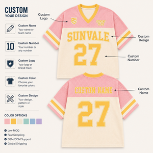 Camiseta deportiva de fútbol para mujer, estilo oversized, con bloques de color, de malla transpirable, manga corta, informal, para aficionadas, estilo streetwear - Product Image 6