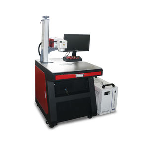 Machine de marquage laser à fibre UV avec source laser Gainlaser de puissance 3w 5w 10w 110*110mm taille lentille Opex Double points rouges bijoux rotatifs - Product Image 3