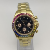 Montre à quartz pour homme en acier inoxydable de haute qualité et élégante avec mouvement VK63, design luxueux et fonctionnalités étanches