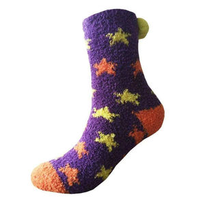 Tùy Chỉnh Thời Trang Ngủ Mùa Đông Vớ Nhà Mùa Đông Trong Nhà Sàn Ấm Cúng Mềm Mại Ấm Áp Vớ Mờ Cho Phụ Nữ - Product Image 3