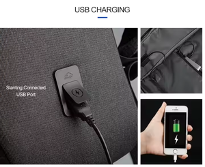 Kingsons Anti-Theft Laptop <strong>Backpack</strong> with USB Charger - Fashion Travel Bag for Men Women - Smart <strong>Secure</strong> <strong>Backpack</strong> for Work School - Product Image 3