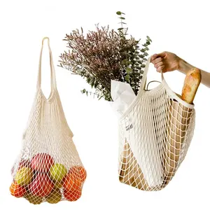 Large Mesh Bags Cheap Large Reusable Organic Cotton Tote Mesh Shopping String Net Bag For Vegetables And Package