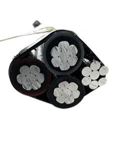 สายเคเบิลแบบมัดรวมเหนือศีรษะชนิด ABC Triplex 2x4+4AWG Oyster พร้อมตัวนำ AAC แบบ OEM, สายเคเบิล ABC แบบฉนวน XLPE สายเคเบิล Aeri - Product Image 3