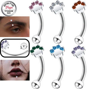 Piercing Labret en Titane, Bijoux pour Sourcils, Anneaux de Nombril, Piercings Rook et Tragus pour Femme, Motif <span class=keywords><strong>Patte</strong></span> de Chat, Vente en Gros - Product Image 1