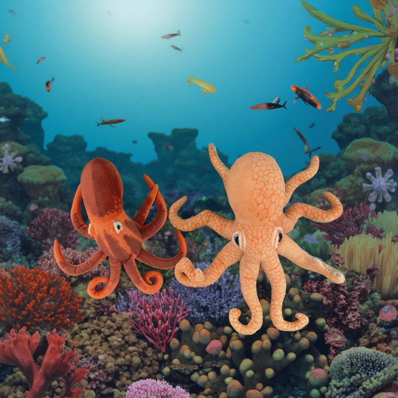Octopus Plush Toy Double Sided Gradient