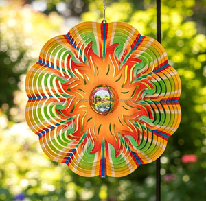 Escultura Giratoria Solar Decorativa para Jardín de 12 Pulgadas, Adorno Multicolor Colgante con Diseño de Sol para Patio Exterior, Regalo - Product Image 2