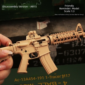 Esclusivo per Europa e America: Modello in Miniatura <span class=keywords><strong>AR</strong></span> 15 in Scala 1:3, Kit di Montaggio in Metallo Pressofuso, Replica di Arma in Metallo - Product Image 3