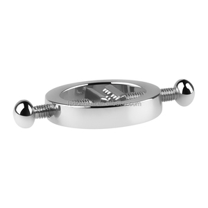 Paquete de 2 abrazaderas redondas para el pecho con anillo protector de pezón sin perforación con puntas internas Bdsm, abrazaderas para pezones de aleación de Zinc - Product Image 5